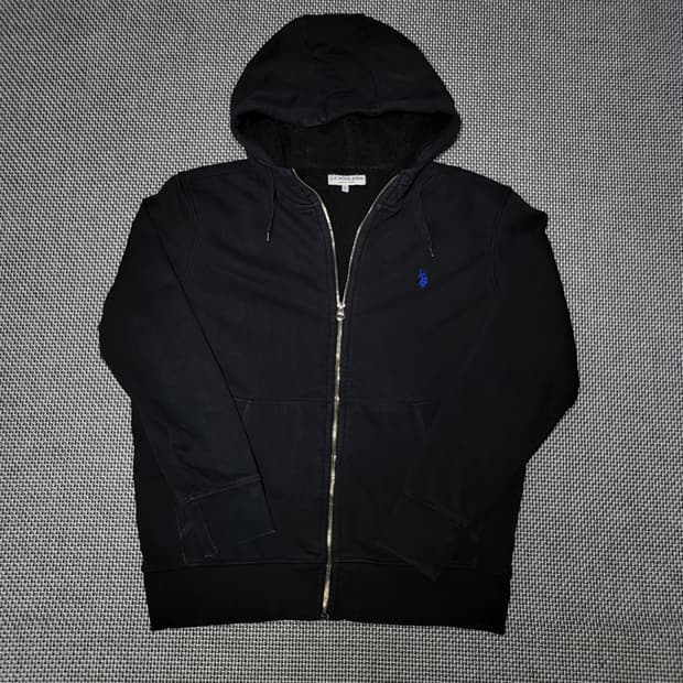 U.S. POLO US폴로 뽀글이안감 후드집업 블랙 (XL/105)