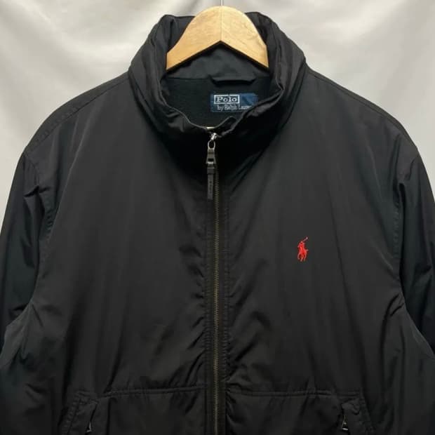2XL 폴로 랄프로렌 블랙 스윙탑 블루종 기모 자켓