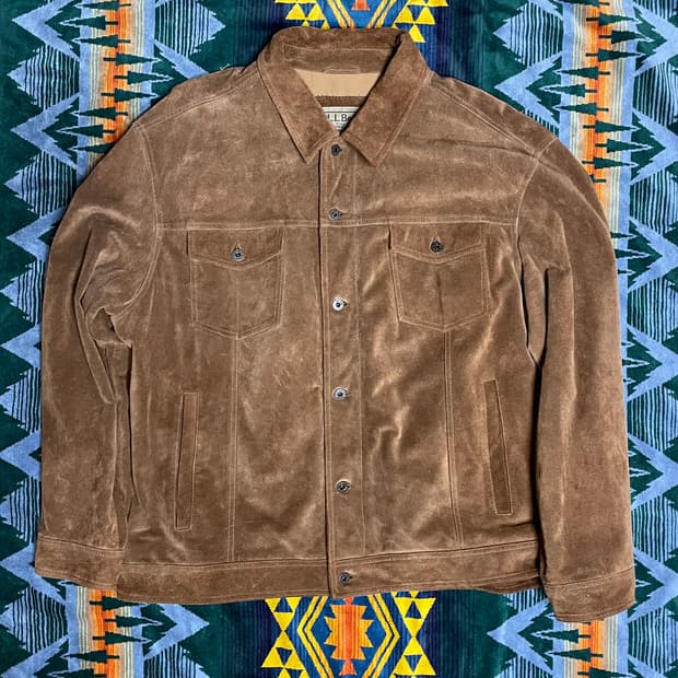 L.L.Bean suede Leather Trucker  xxl