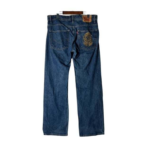 [Levi's] 리바이스 올드스쿨 자수 워싱 데님팬츠
