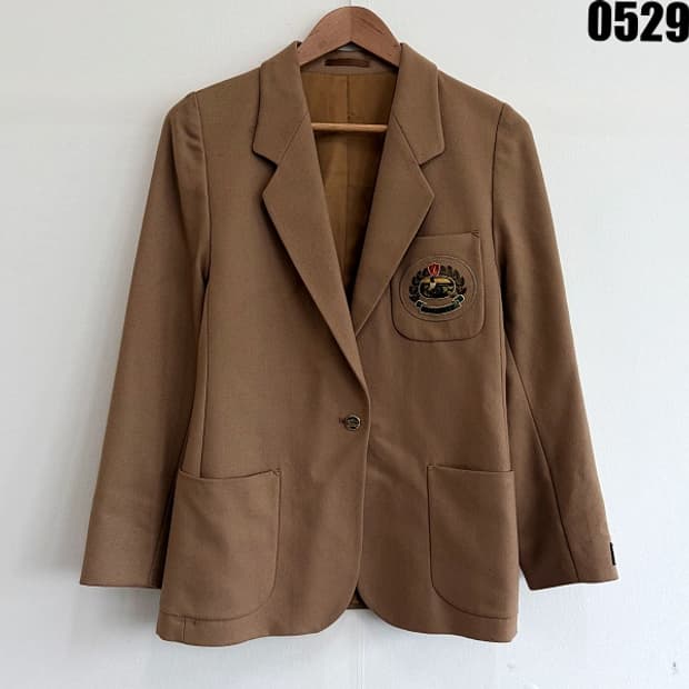 버버리 크레스트 자수 울 블레이저 자켓 XS 0529