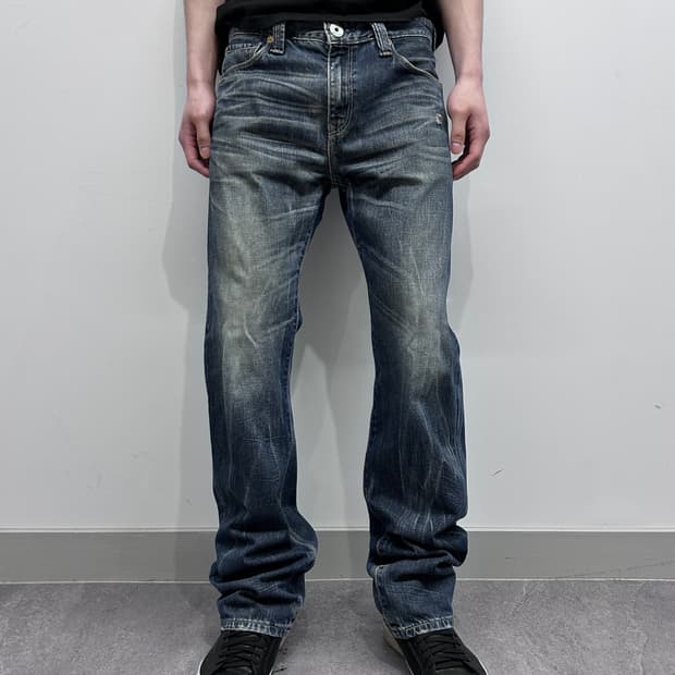 리바이스 523 워싱 데님 팬츠
