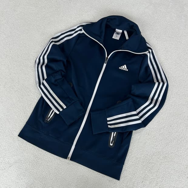 아디다스삼각 져지 집업 자켓 100
