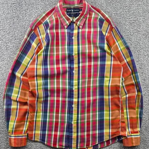 폴로랄프로렌 커스텀핏 마드라스 체크 셔츠 ( M ) / 11610