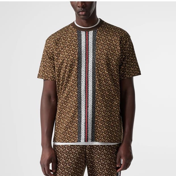 버버리 모노그램 스트라이프 반팔