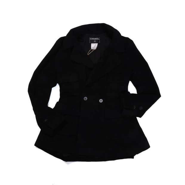 샤넬 Chanel Black Wool Jacket
