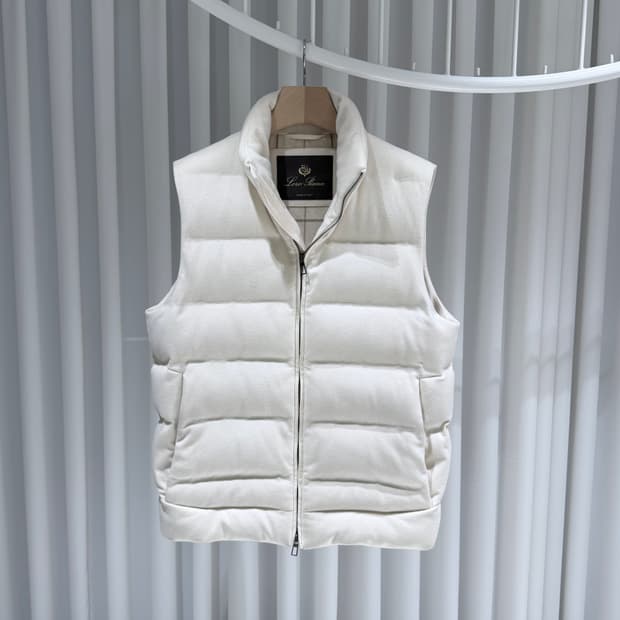 (A+/L) / 로로피아나 캐시미어 그린 스톰 시스템 패딩 조끼 베스트