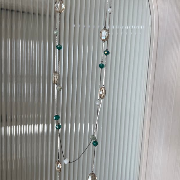 일본산 크리스탈 비즈 목걸이