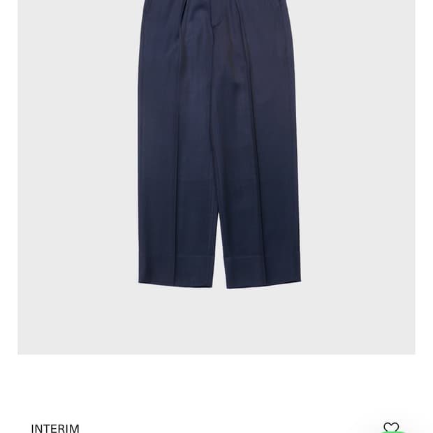 [4] interim 인테림 버진 울 개버딘 원턱 와이드 슬랙스