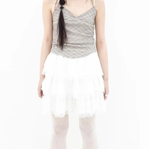 faerie mini lace skirt 샵페어리 미니 레이스 스커트