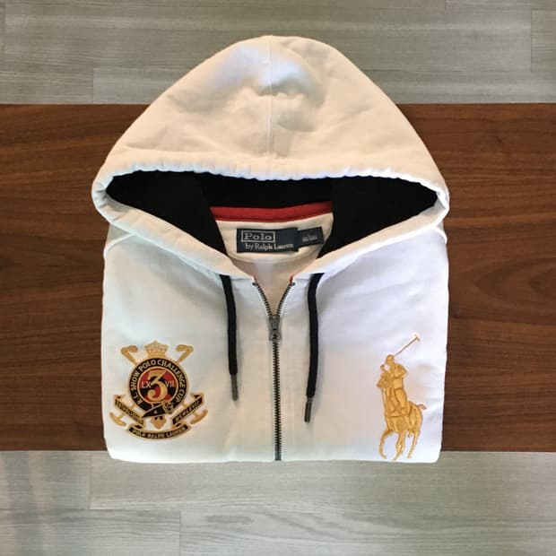 폴로 빅포니 후드집업 화이트