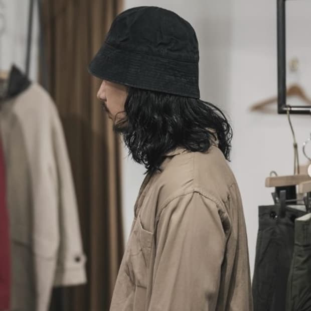 3) 키지마타카유키 파라핀 덕 세일러 버킷햇 블랙