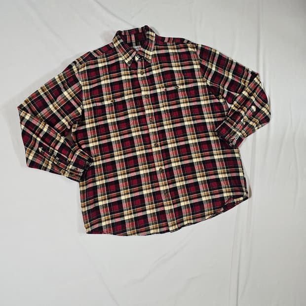 [XL] Carhartt 칼하트 빈티지 플란넬 체크 셔츠 자켓 레귤러핏
