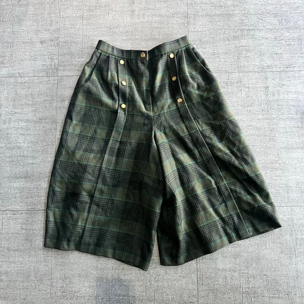 일본빈티지 Merange 하구미모리걸 아메카지 울 금장 버뮤다팬츠