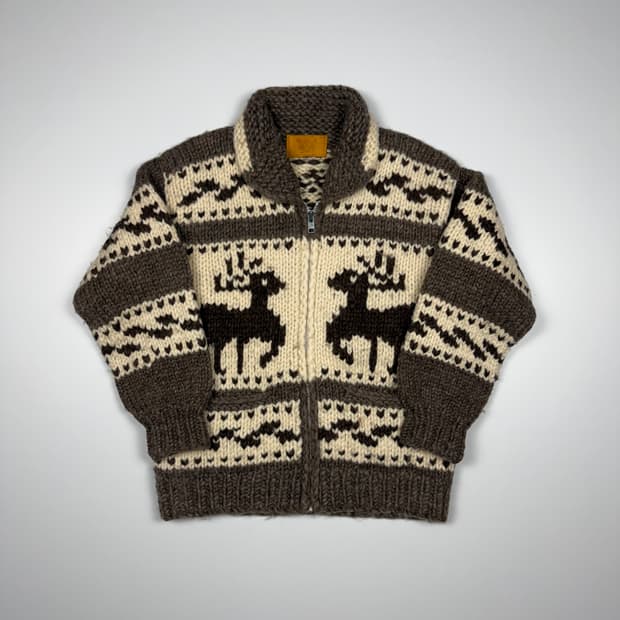 (100) 캐나다 빈티지 디어 코위찬 가디건