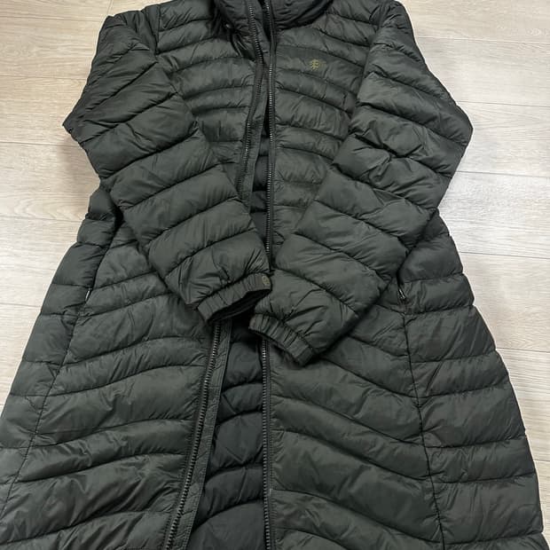 코오롱스포츠 여성 700필파워 롱패딩 95(카키컬러)