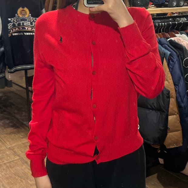 [HI] 폴로 랄프로렌 니트 가디건 레드