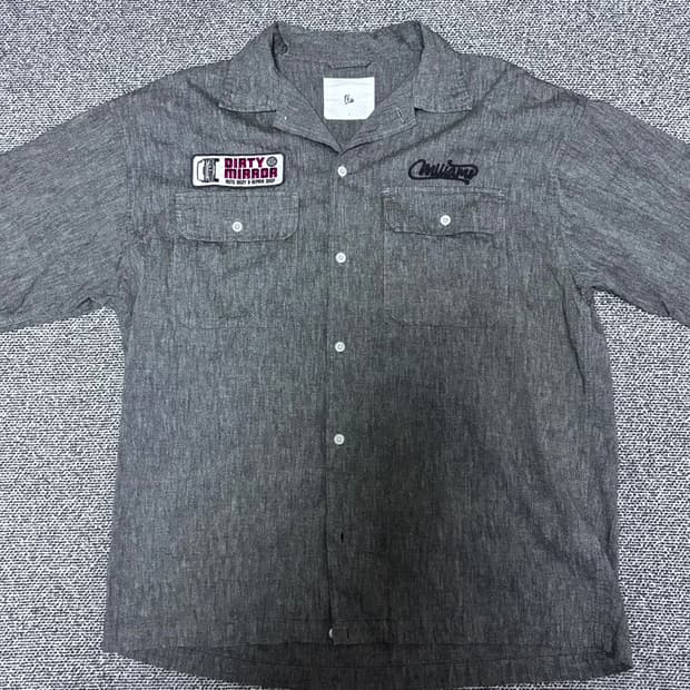 에스파이 LINEN DENIM WORK SHIRTS (GREY)