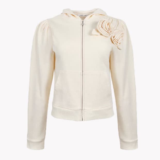 샌디리앙 수키 후드 집업 크림