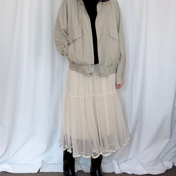 Nylon Blouson - Beige
