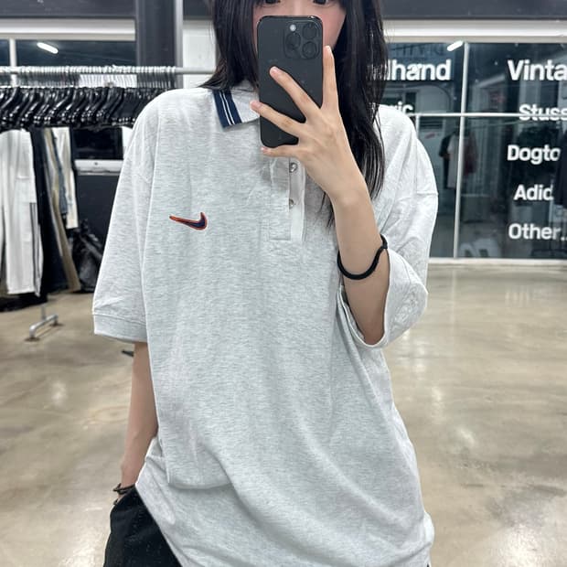 나이키 올드스쿨 스우시 반팔 카라 티셔츠 상품이미지1