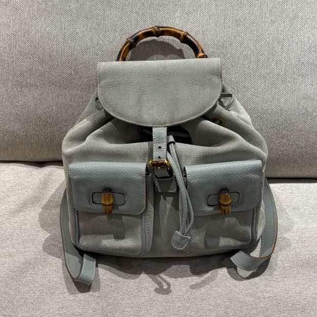 Gucci Bamboo Suede Backpack 구찌 스웨이드 백팩