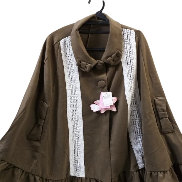 양산형지뢰계 케이프망토코트 달천 로리타 펑크 캐캐체 핀터깔 라떼히메갸루