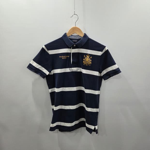 폴로랄프로렌 피케 카라 스트라이프 반팔티 M