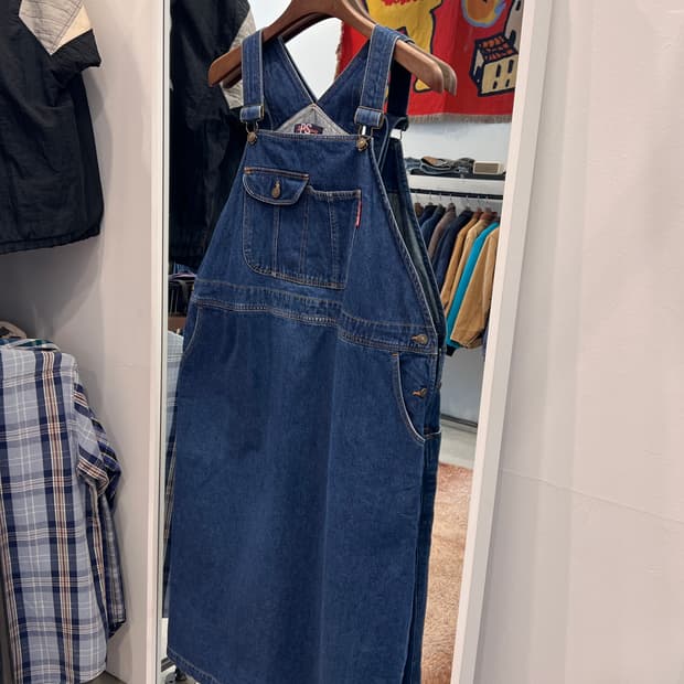 Vtg 빈티지 데님 오버롤 원피스