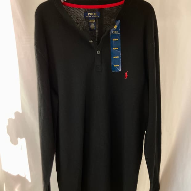 미착용) 정품 남성 폴로 랄프로렌 와플 긴팔 니트 티셔츠