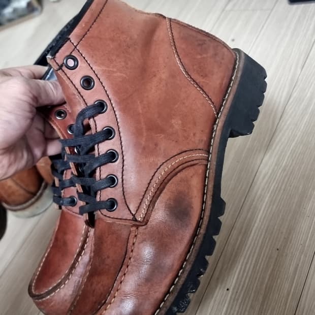 호킨스 갈색 가죽 워커 부츠(275-280)