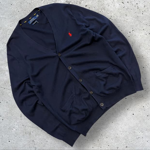 [S] 폴로 랄프로렌 피마코튼 네이비 가디건 B366