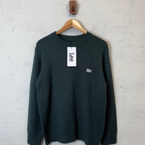 새상품 Lee 리 딥그린 니트