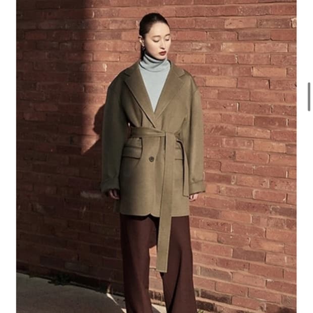 오어 캐시울 벨티드 재킷 겨울코트