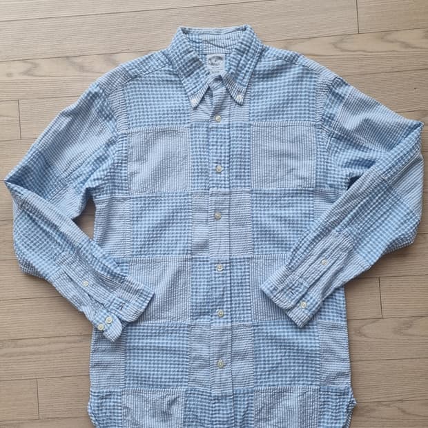 브룩스 브라더스 패치워크 체크 셔츠 리젠트핏 S