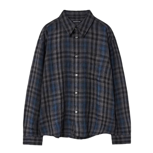 4) 해칭룸 뮤지엄 셔츠 블루차콜 4사이즈