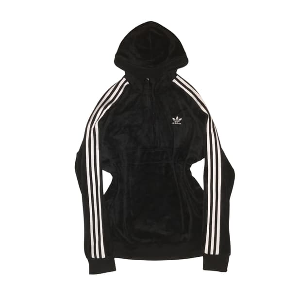 아디다스 벨벳 반집업 후드티