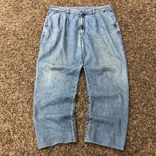 36 LEE 90s 워싱 와이드 데님 팬츠