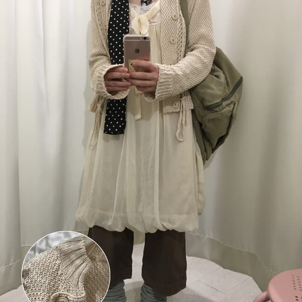 mori crop cardigan