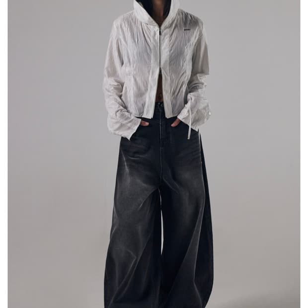 트리밍버드 Front Yoke Denim Pants [ Black ]