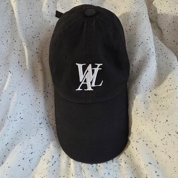 우알롱 볼캡 모자 블랙