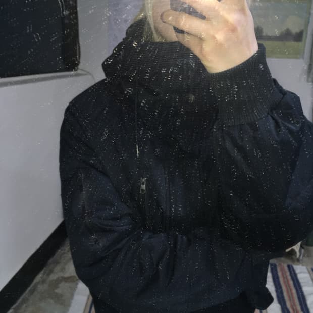 투티/0258 CK 캘빈클라인 구스다운 패딩 블랙 하이넥 후드