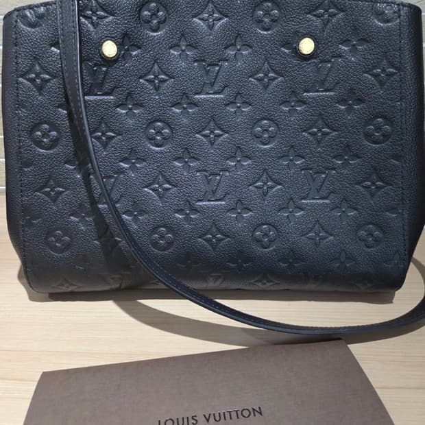 루이비통 앙프렝뜨 몽테뉴 블랙 토트백 [새상품급]