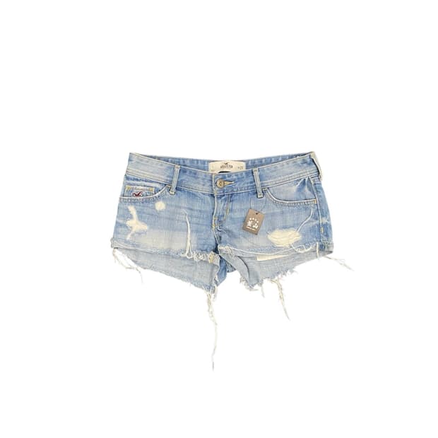 Hollister 00’s 로우라이즈 데미지 데님 숏츠
