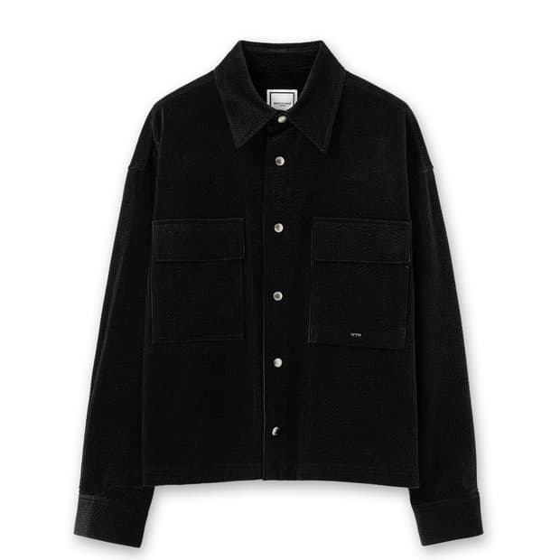 [구매] 우영미 / 24fw 코듀로이 아웃포켓 셔츠 블랙 46사이즈