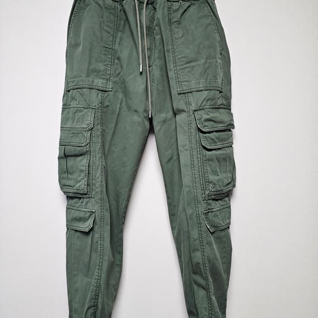 Juun.J 준지 카고 조거 팬츠 올리브 (48)