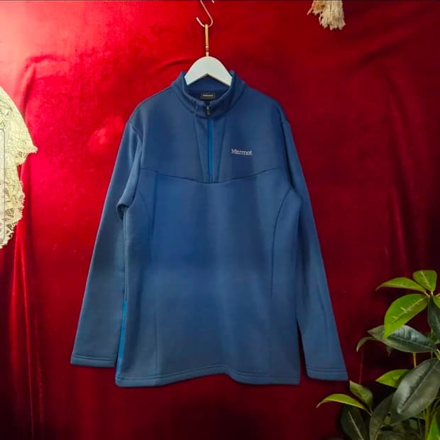 마모트(Marmot) 딥블루 기모 하프집업 100size
