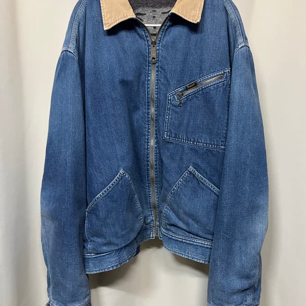 캐피탈 데님 본 라이닝 리버시블 집 업 워크 자켓 4