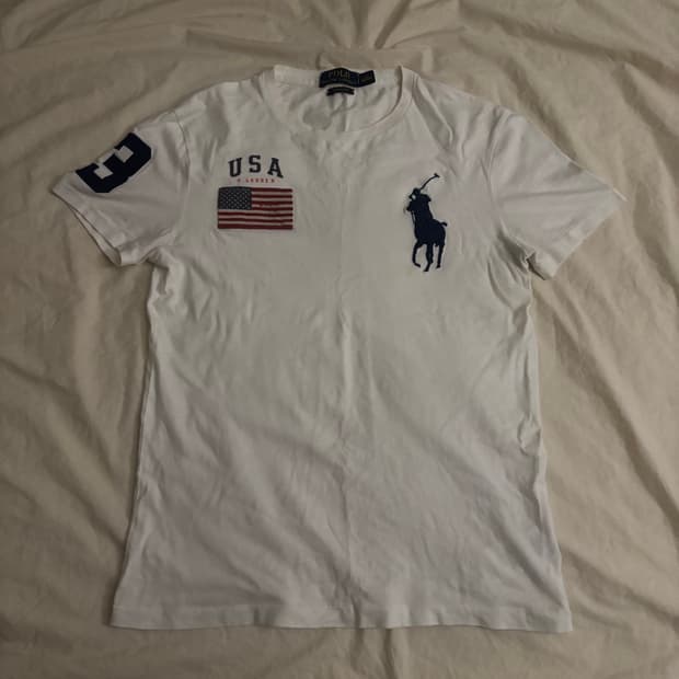 폴로 빅포니 usa 성조기 반팔티