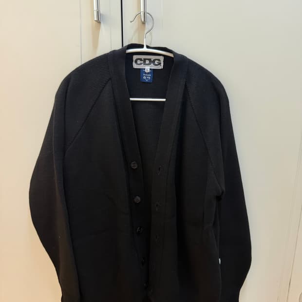 CDG 블랙 가디건 XL